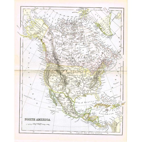 Antique map 1885 - antique,