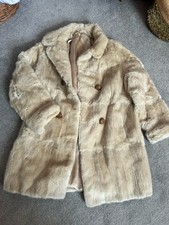 Vintage Cream Beige Fur Coat
