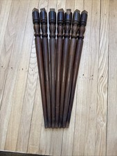 Carved Dark Mahogany Turned