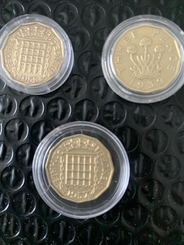Brass threepence - brass,