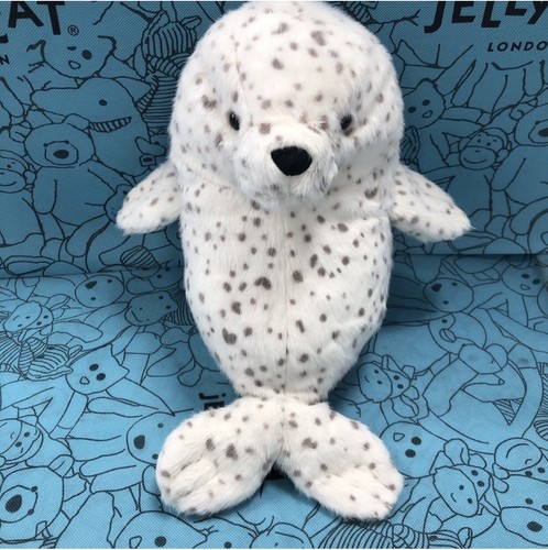 Jellycat white seal - white, galumphous