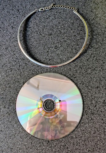 Silver coloured torque - silver,
