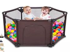 Safe & Secure Playpen, Suitable for Toddlers, with Zip up Door & Breathable mesh