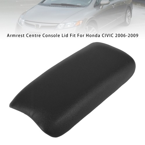 Black leather armrest - black, centre