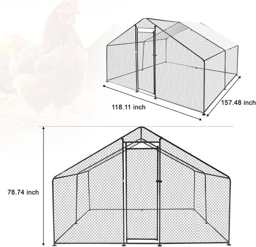 8x13 1x6 metal chicken run - metal,