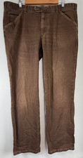 Meyer Chicago Trousers Mens W40 L32 Brown Chino Casual Straight Leg Modern Fit