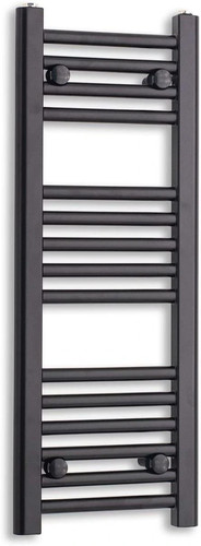 300mm wide black heated - wide, towel