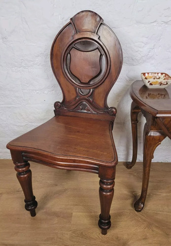Georgian hall chair - hall, shield