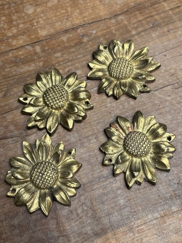 Vintage brass sunflower - vintage,