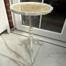 Vintage tall wooden table Side