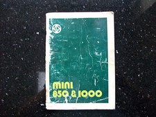 Mini 850/1000 Driver's Manual