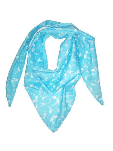 Scarf large triangle - triangle, aqua