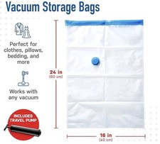 SpaceSaver Vacuum Pack Storage Bags - Clothes Storage Bag Small 24x16inch 6pack