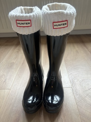 Black hunter wellies size - wellies,