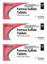 3 x FERROUS SULPHATE 200mg