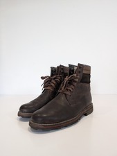 Clarks Ankle Boots  Naylor Top Leather Lace Up Fur Lined Mens UK 7 Brown