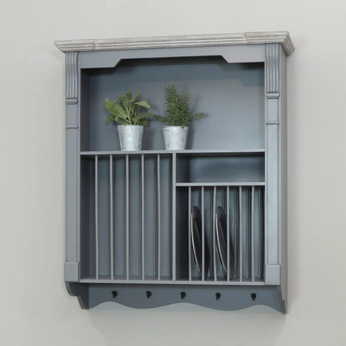 Grey wall mounted - plate, rack