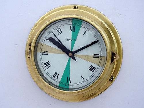 Maritime brass slave - slave, clock
