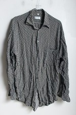 Canda Mens Jazzy Print Vintage Shirt - Black Mix - Size 15.5” - Small Medium (d 