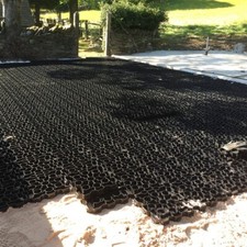 Gravel driveway grids parking - driveway,