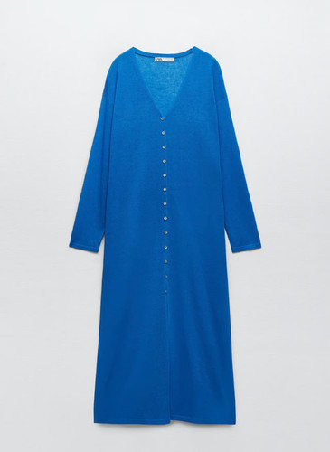 Zara blue long - sleeve, cardigan
