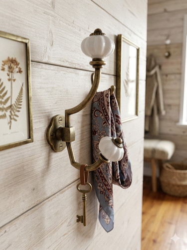 Antique brass white ceramic - &,