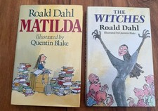 2 Superb Vintage Roald Dahl books Witches Matilda Hardback Published Cape 1st