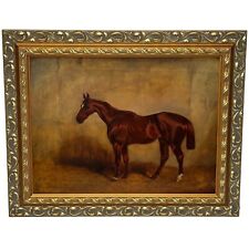 ? Equine Elegance Chestnut Hunter in Stable c1842 by Charles Bilger Spalding RA