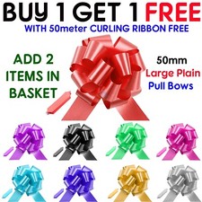Large 50mm Pull Bow Quality Gift Present Wrap Ribbon Wedding Car Birthday Party!