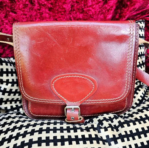 Vintage leather tan brown - tan,