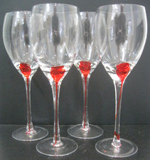 Set 4x Luminarc Red Drip Stem