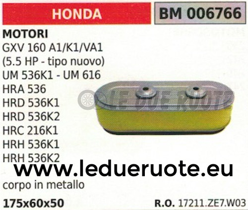 17211ze7w01 engine air filter - 17211ze7w01,