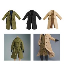 Fashion 1/12 Trench Coat for 6in Male Female Soldiers Figures Doll Model