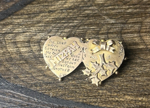 Antique 9ct mizpah - antique,