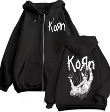 Korn BAND black Hoodie Zip HOT