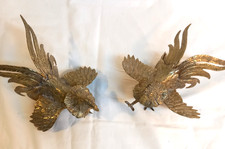 Brass Fighting Cockerels/ Roosters Pair  Vintage Collectable VGC