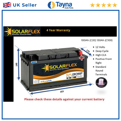 12v 130ah leisure battery - 130ah,