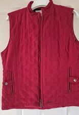 Joules Quilted Gilet Red Sleeveless Bodywarmer Jacket Zip Front Country Outdoor