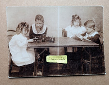 UNUSUAL OLD PHOTO CHILDREN TOY TRAIN PHOTO ALBUM BOY GIRL SOCIAL HISTORY PS 281