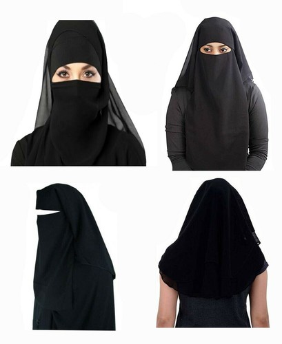 Layer niqab long black veil - layer,