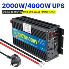 2000W 4000W 24V to 240V Pure Sine Wave Power Inverter With UPS Function 2AC 2LED