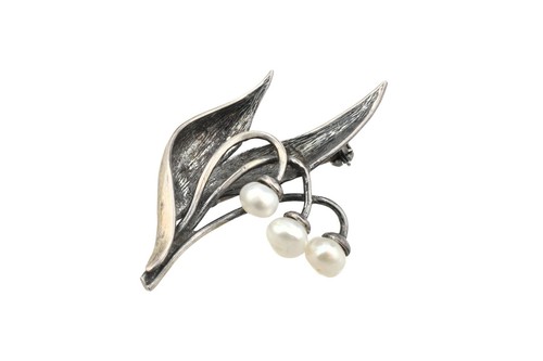 Old polish brooch lily the - old,