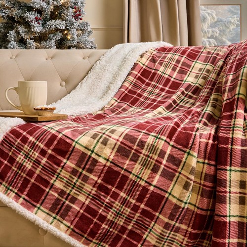 Ohs tartan check throw over - ohs,