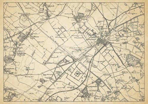 Map the environs of - map,