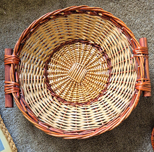 Large rustic wicker fruit - wicker,