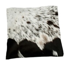 Genuine Black & White Cowhide Cushion Cover – Hair-On Leather Pillow