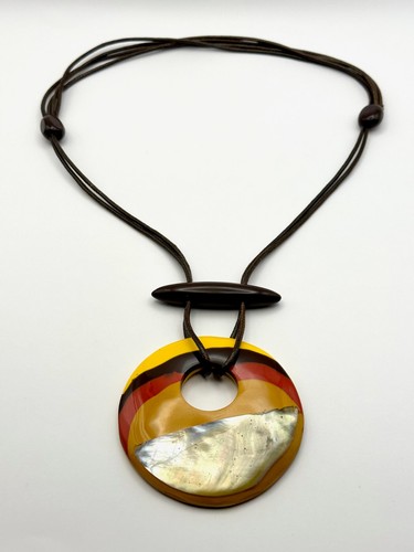 Tribal necklace large round - necklace,