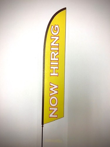 Now hiring feather flag 7ft - flag,