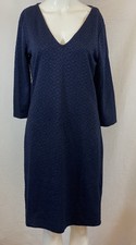 Yessica Navy Blue 3/4 Sleeve, Knee Length Dress. Size M