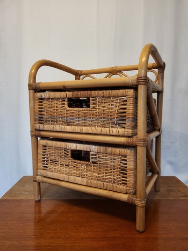 Vintage mid century bamboo - bamboo, and